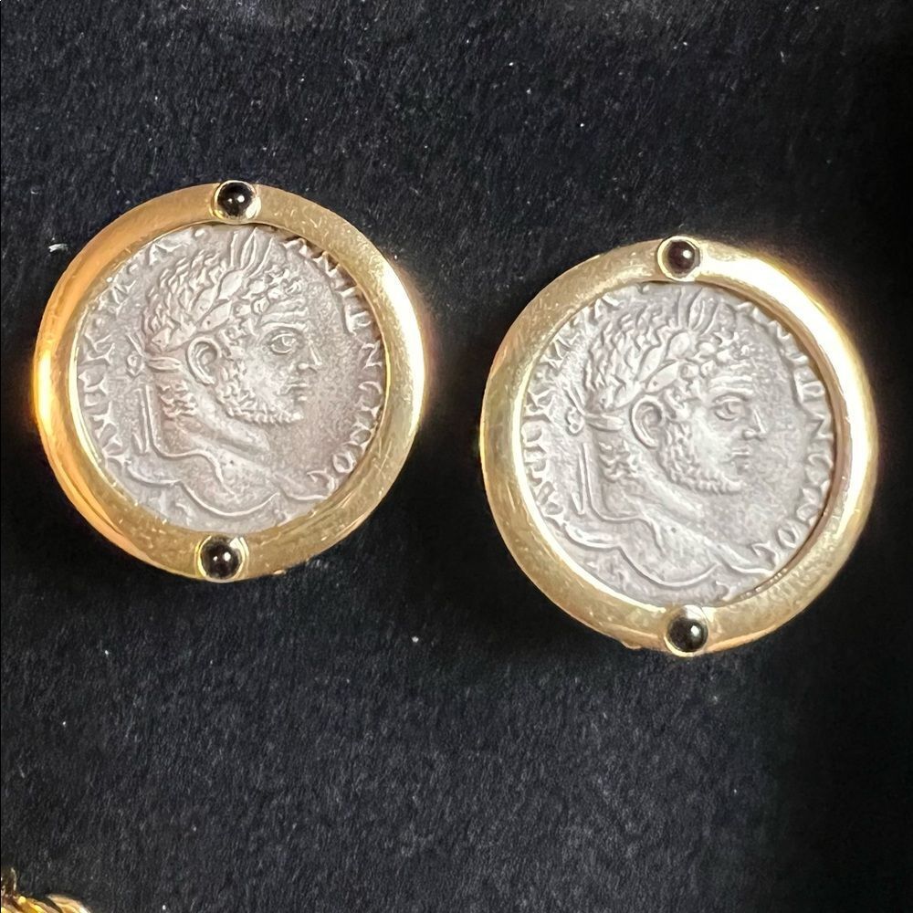 SOLD!!  #2- Carolee Gold Coin Jewelry & earrings & matching key ring & bracelet - Picture 6 of 11